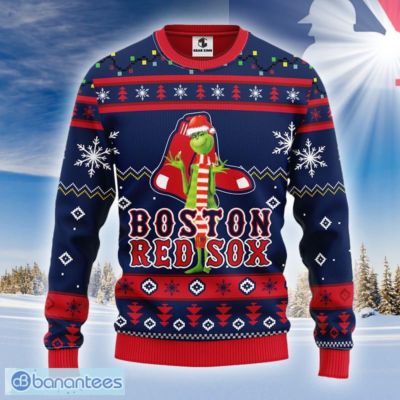MLB Boston Red Sox Grinch Hug Christmas Ugly Sweater