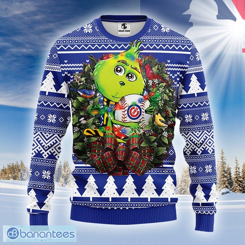 Cubs Christmas Sweater Grinch Max Chicago Cubs Gift - Personalized