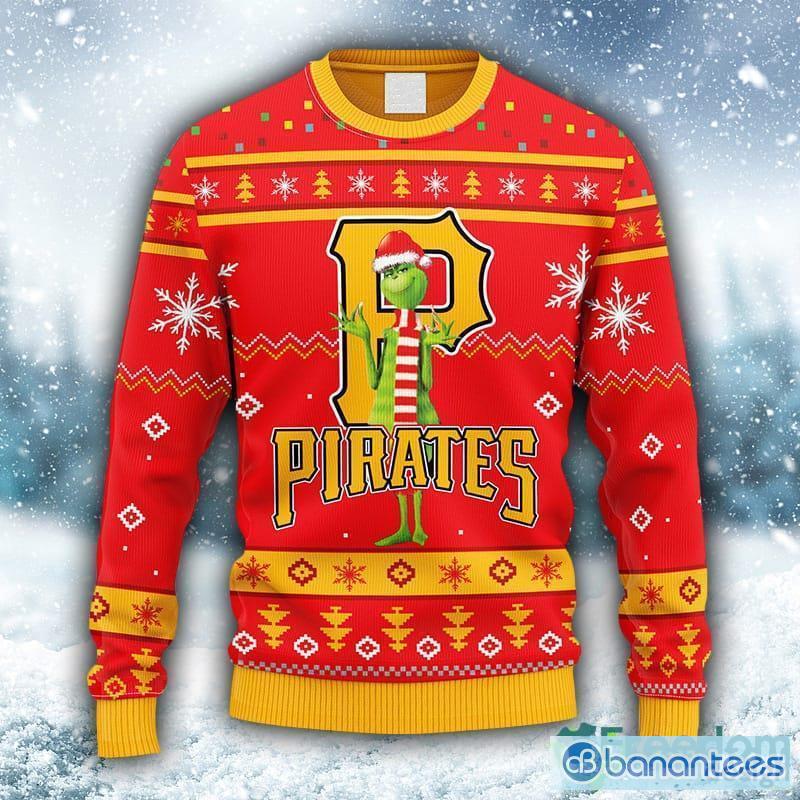 MLB Pittsburgh Pirates Funny Grinch Christmas Red Ugly 3D Sweater For Men  And Women Gift Ugly Christmas - Banantees