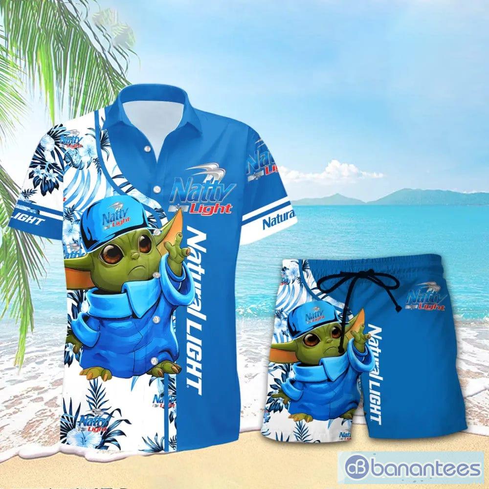 Natural Light Beer Baby Yoda Hawaiian Shirt And Shorts Gift Hawaiian Tropical Beach - Natural Light Beer Baby Yoda Hawaiian Shirt And Short_1 Natural Light Beer Baby Yoda Hawaiian Shirt And Shorts Gift Hawaiian Tropical Beach - Natural Light Beer Baby Yoda Hawaiian Shirt And Short_1