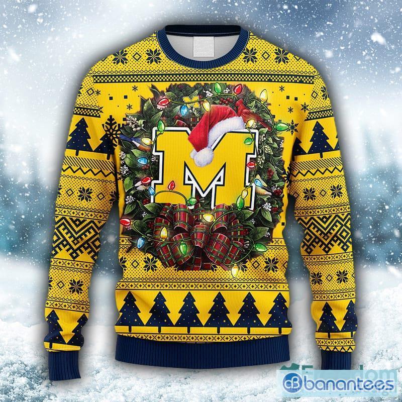 NCAA michigan wolverines personalized ugly christmas sweater