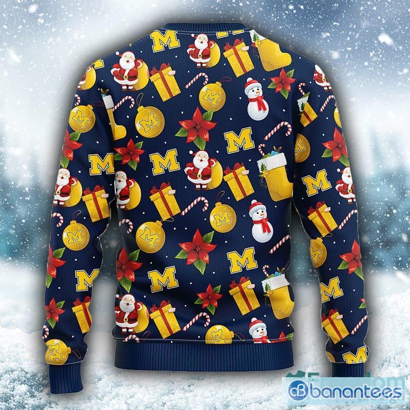 NCAA michigan wolverines personalized ugly christmas sweater