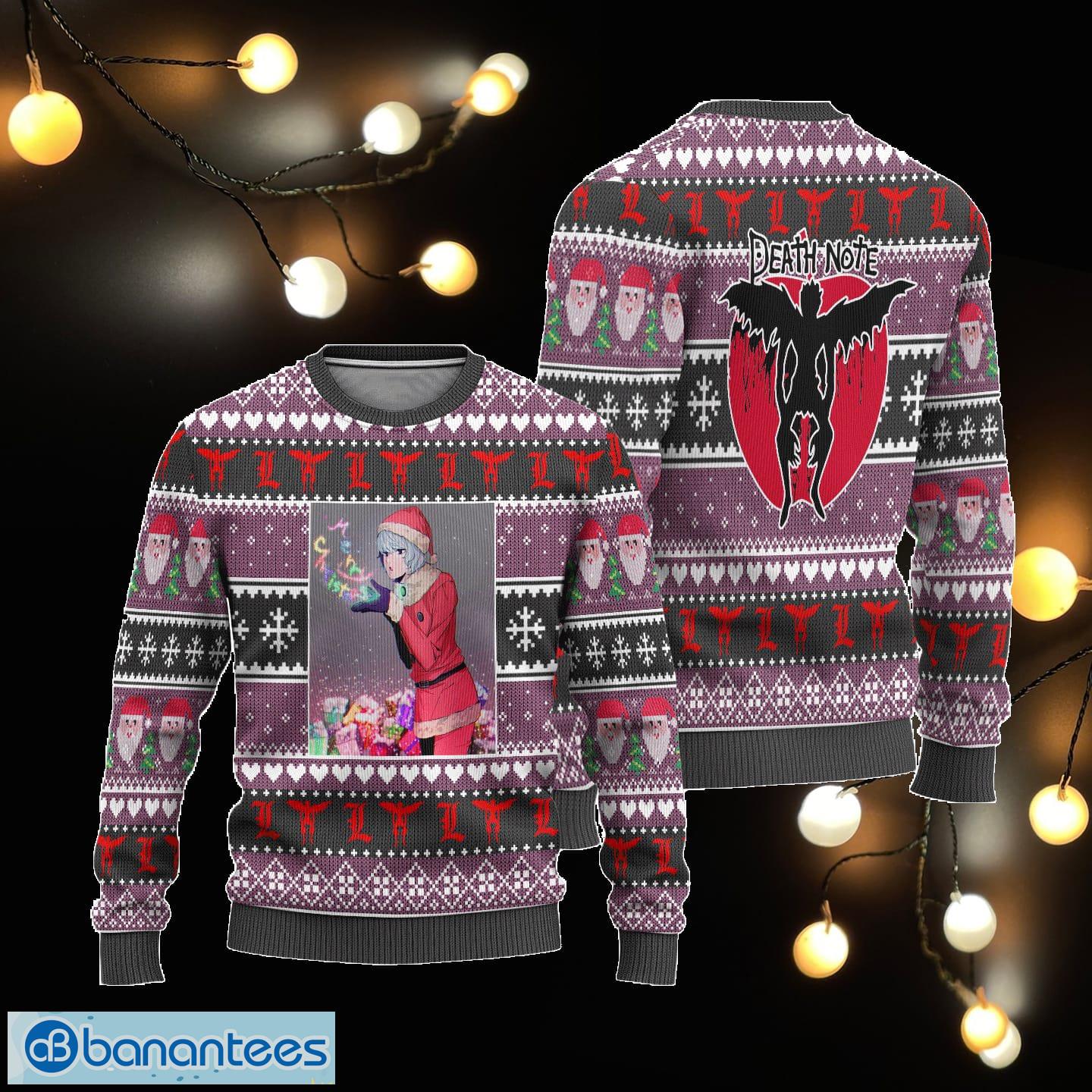 Near Anime Custom Death Note Xmas Ugly Christmas Sweater Gift For Men Women  - Banantees