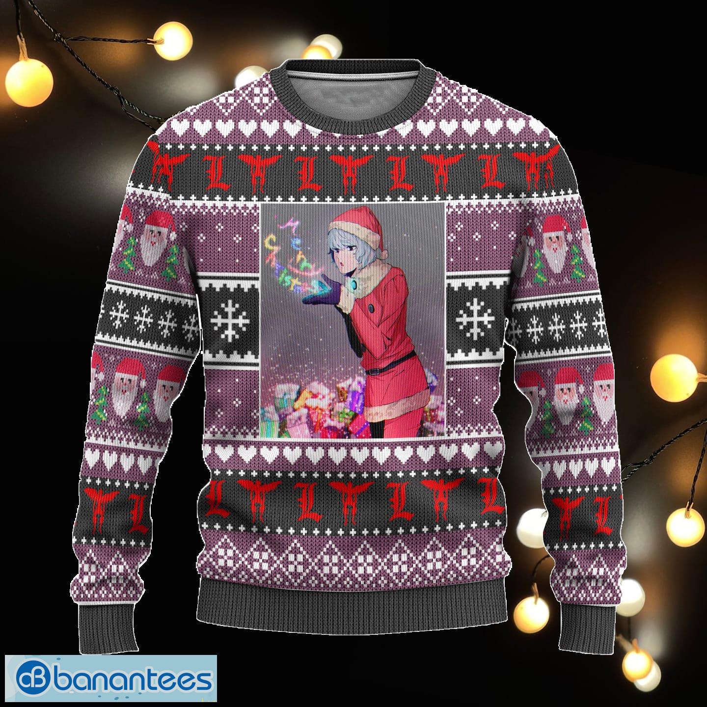 Near Anime Custom Death Note Xmas Ugly Christmas Sweater Gift For Men Women  - Banantees