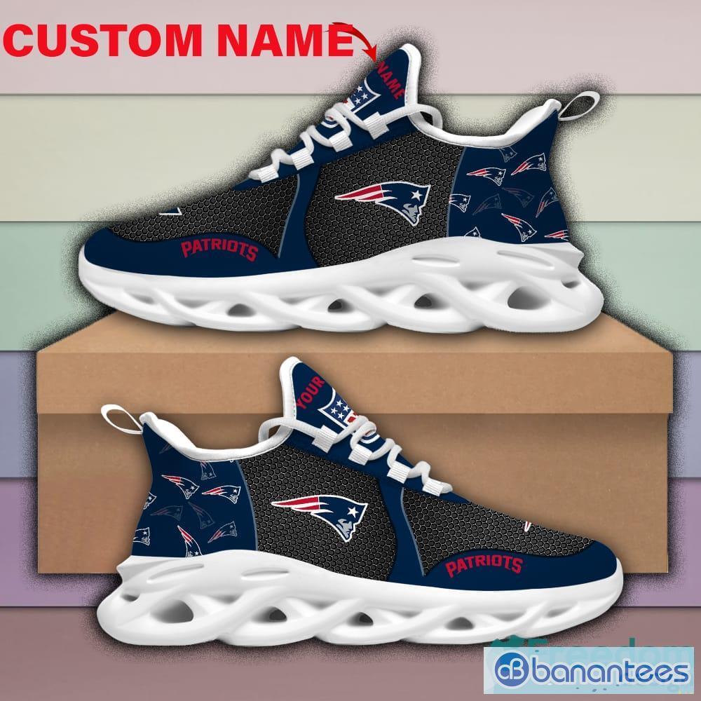 New England Patriots Personalized Name NFL Max Soul Shoes Men And