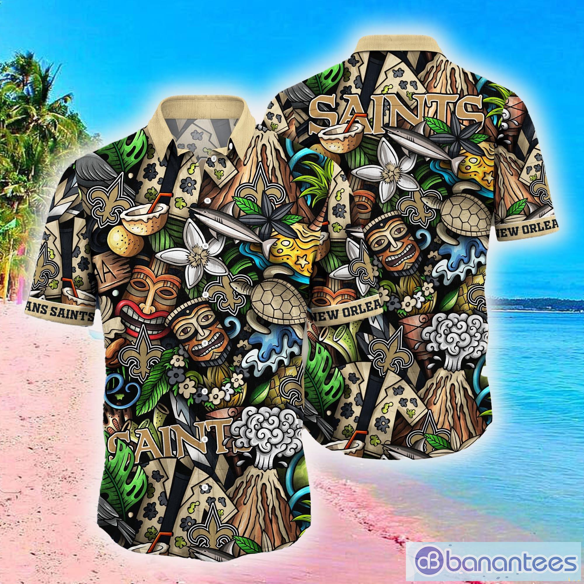 New Orleans Saints Custom Name NFL Hawaiian Shirt And Shorts Gift For Men  And Women Fans - Banantees