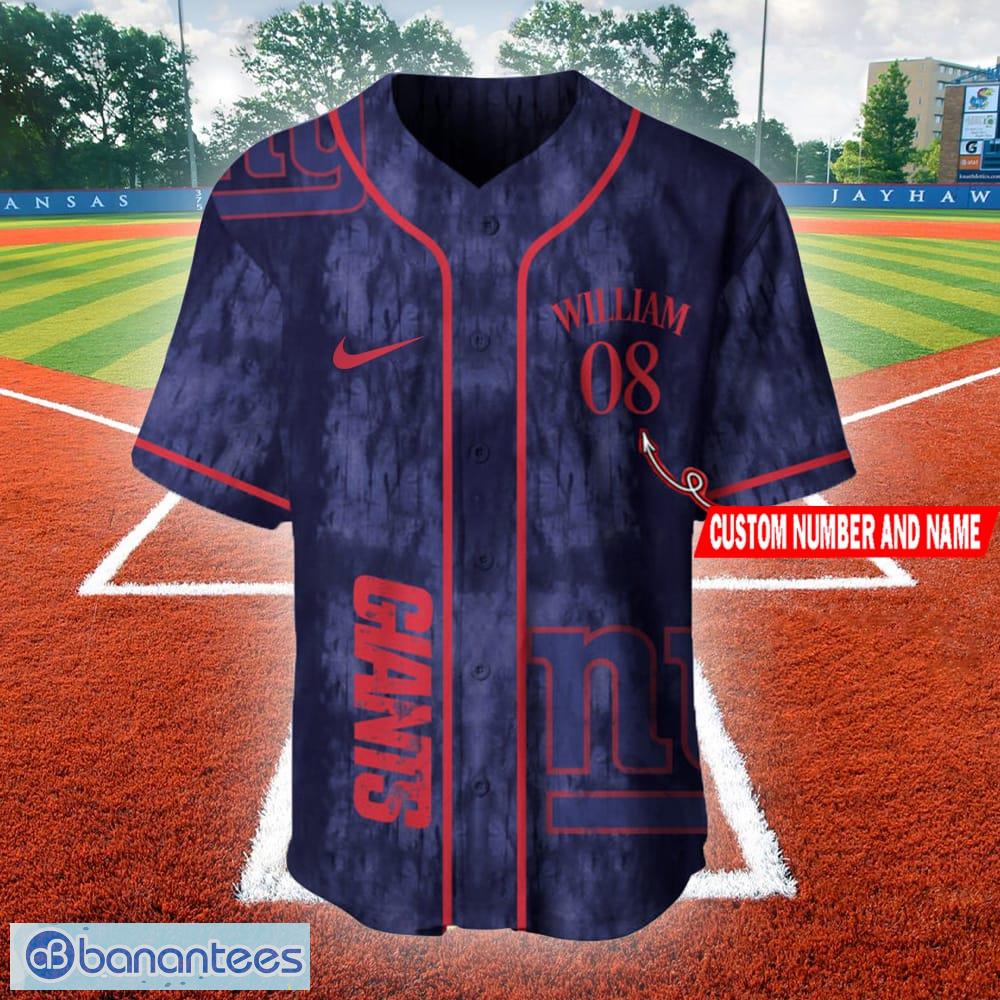New York Giants Personalized NFL Swoosh Pattern Jersey Baseball Shirt Custom  Number And Name - Banantees