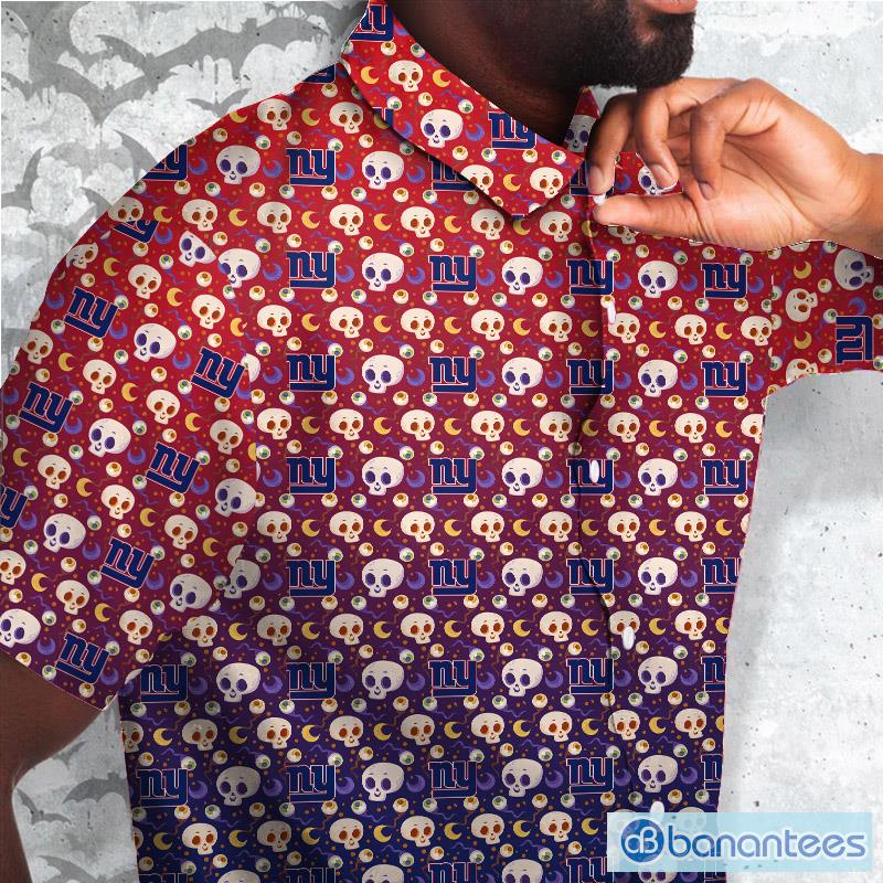 New York Giants Skull Nfl Hawaiian Shirt