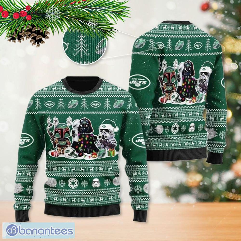 New York Jets The Grinch NFL Christmas Full Print Ugly Sweater - Banantees