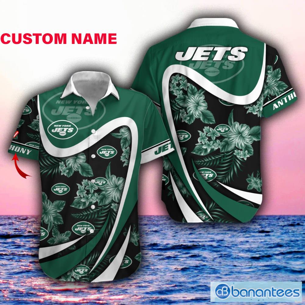 New York Jets Custom Name NFL Floral Hawaiian Shirt And Shorts Gift For Men  And Women Fans - Banantees