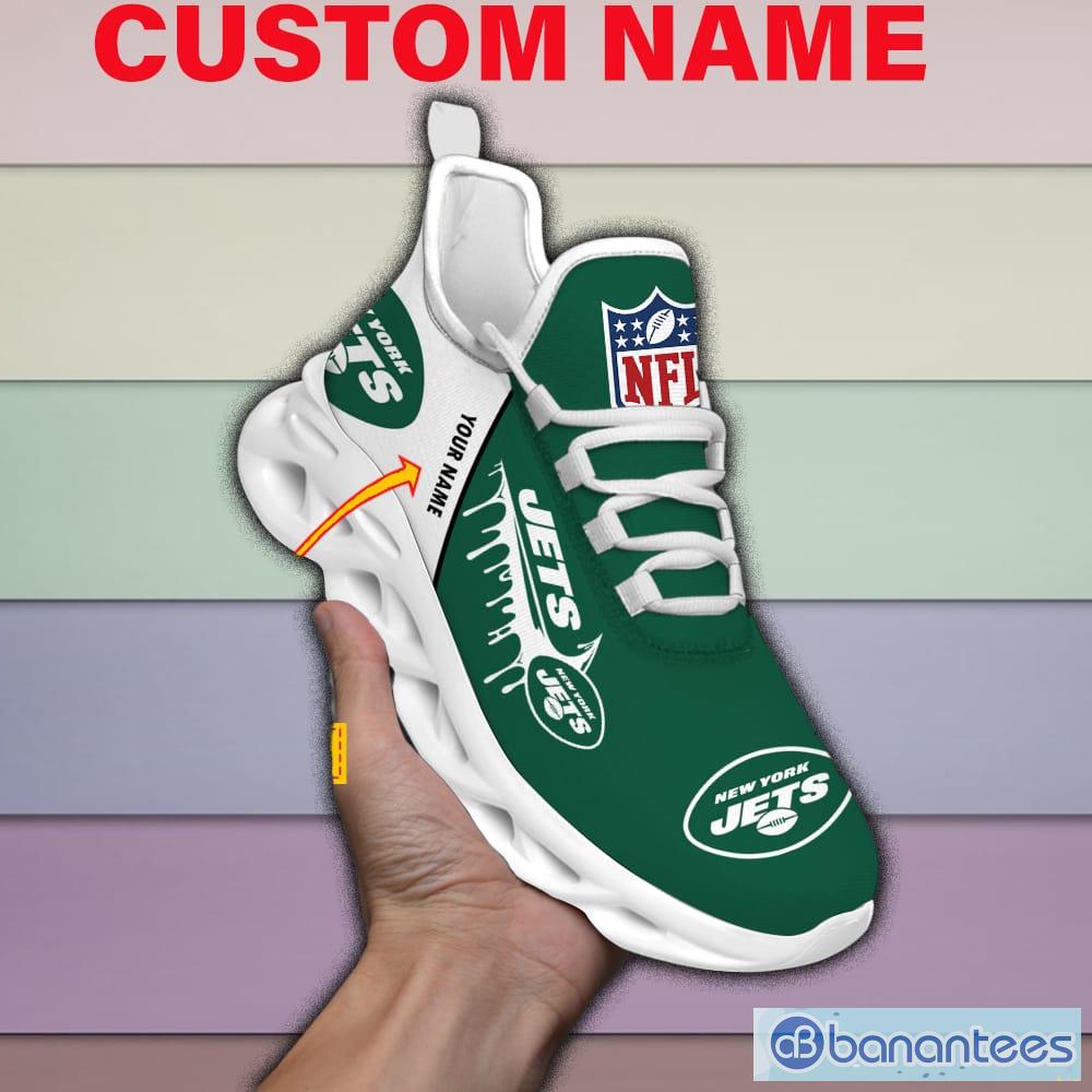 Custom Name New York Jets NFL Logo New Add Max Soul Shoes Men