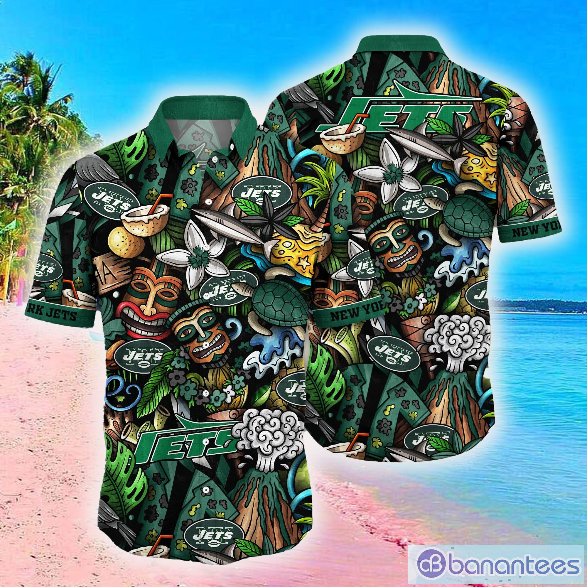 New York Jets NFL Short Sleeve Aloha Hawaiian Shirt