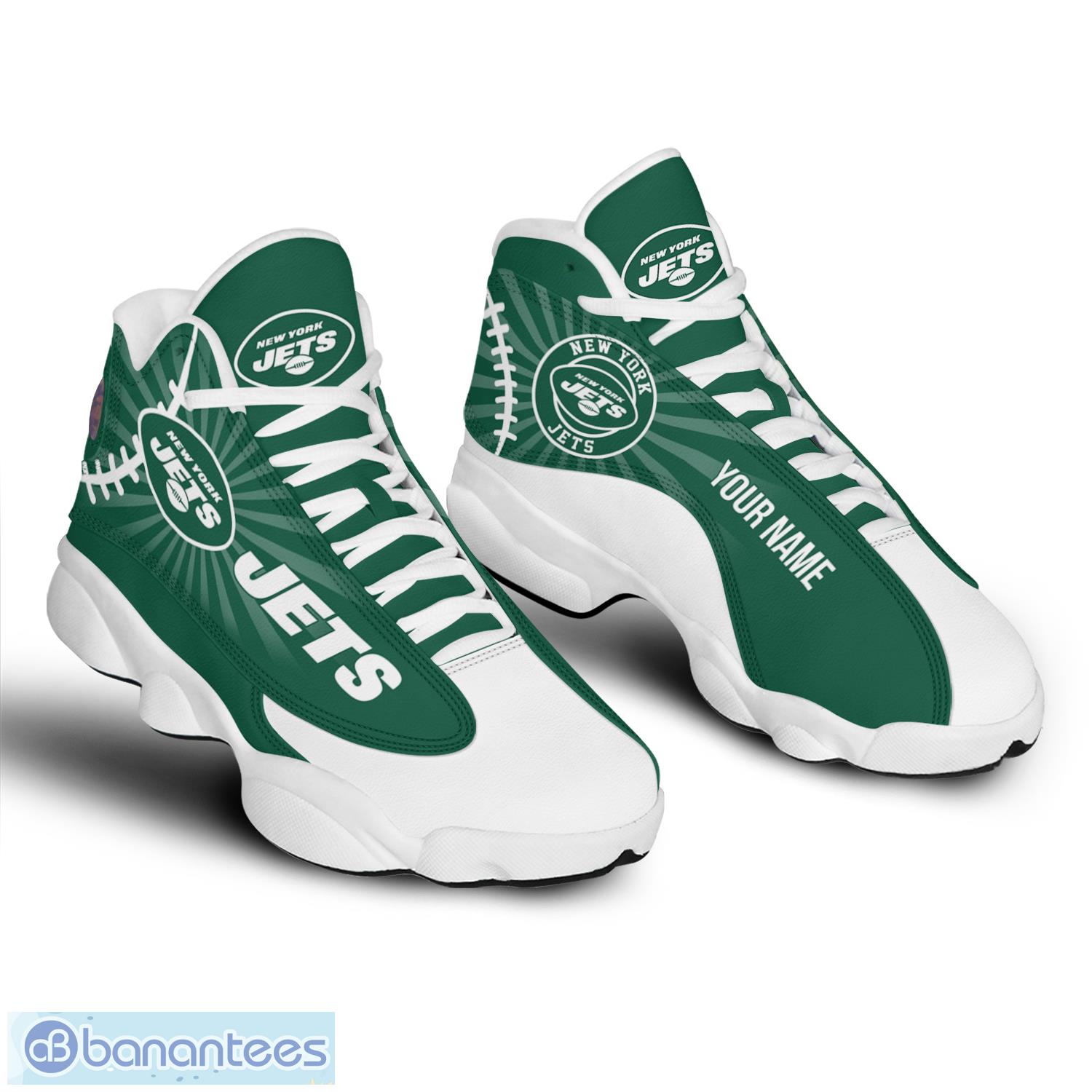 New York Jets NFL Personalized Name Air Jordan 13 High Top Shoes For Men  Women - Banantees