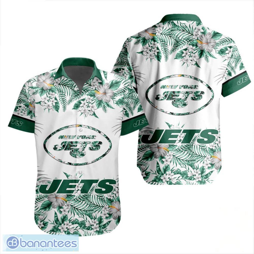 New York Jets Tropical Flower Hawaiian Shirt And Shorts