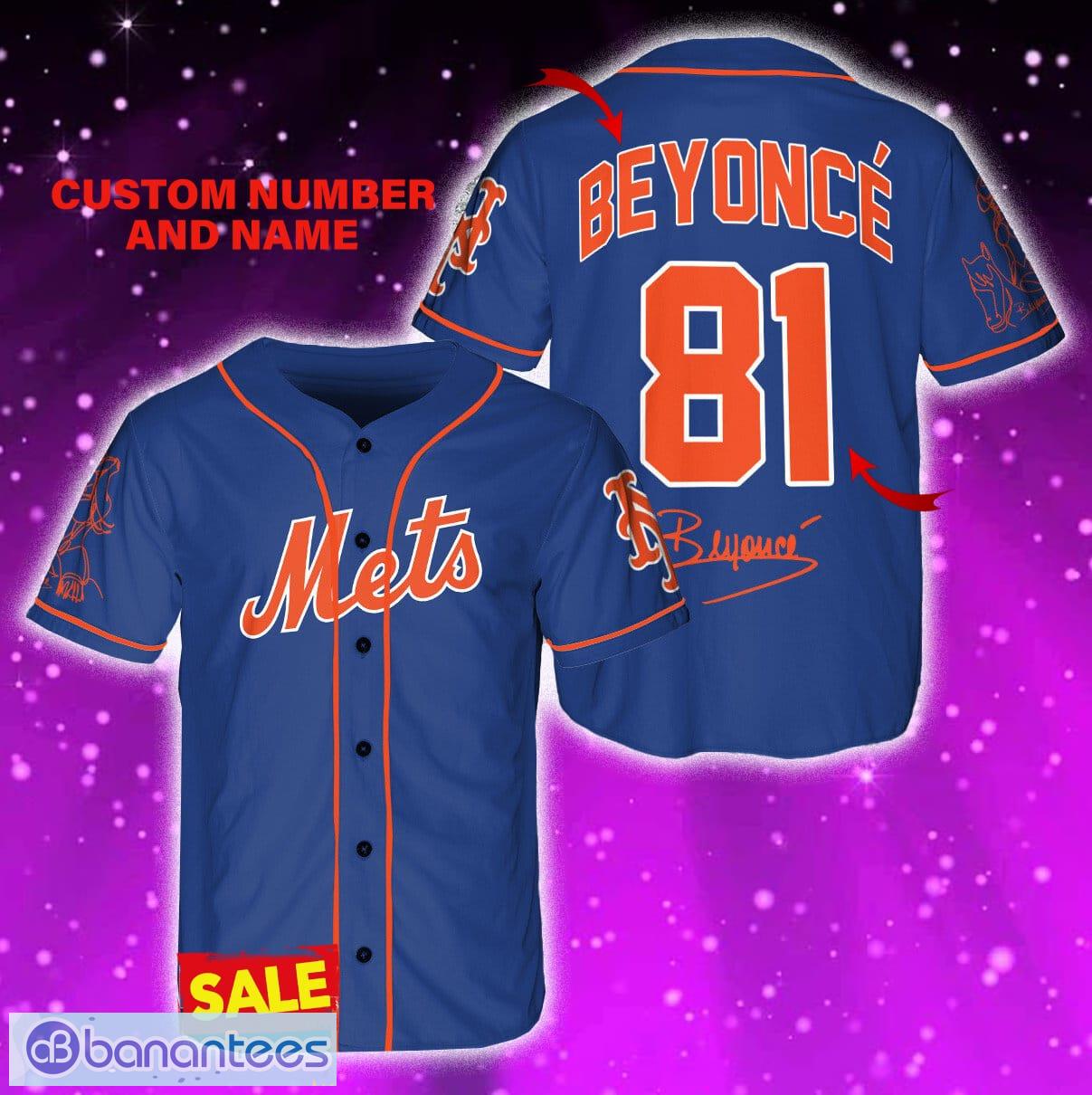 New York Mets Beyonce Jersey Baseball Shirt White Custom Number