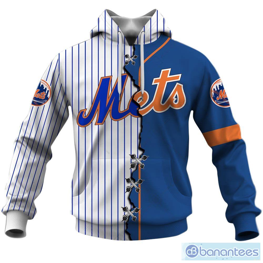 New York Mets Custom Number And Name AOP MLB Hoodie Long Sleeve Zip Hoodie  Gift For Fans - Banantees