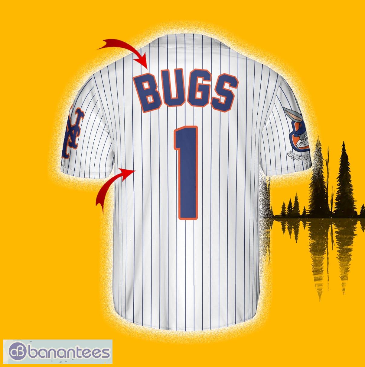New York Mets Looney Tunes Bugs Bunny Jersey Baseball Shirt White