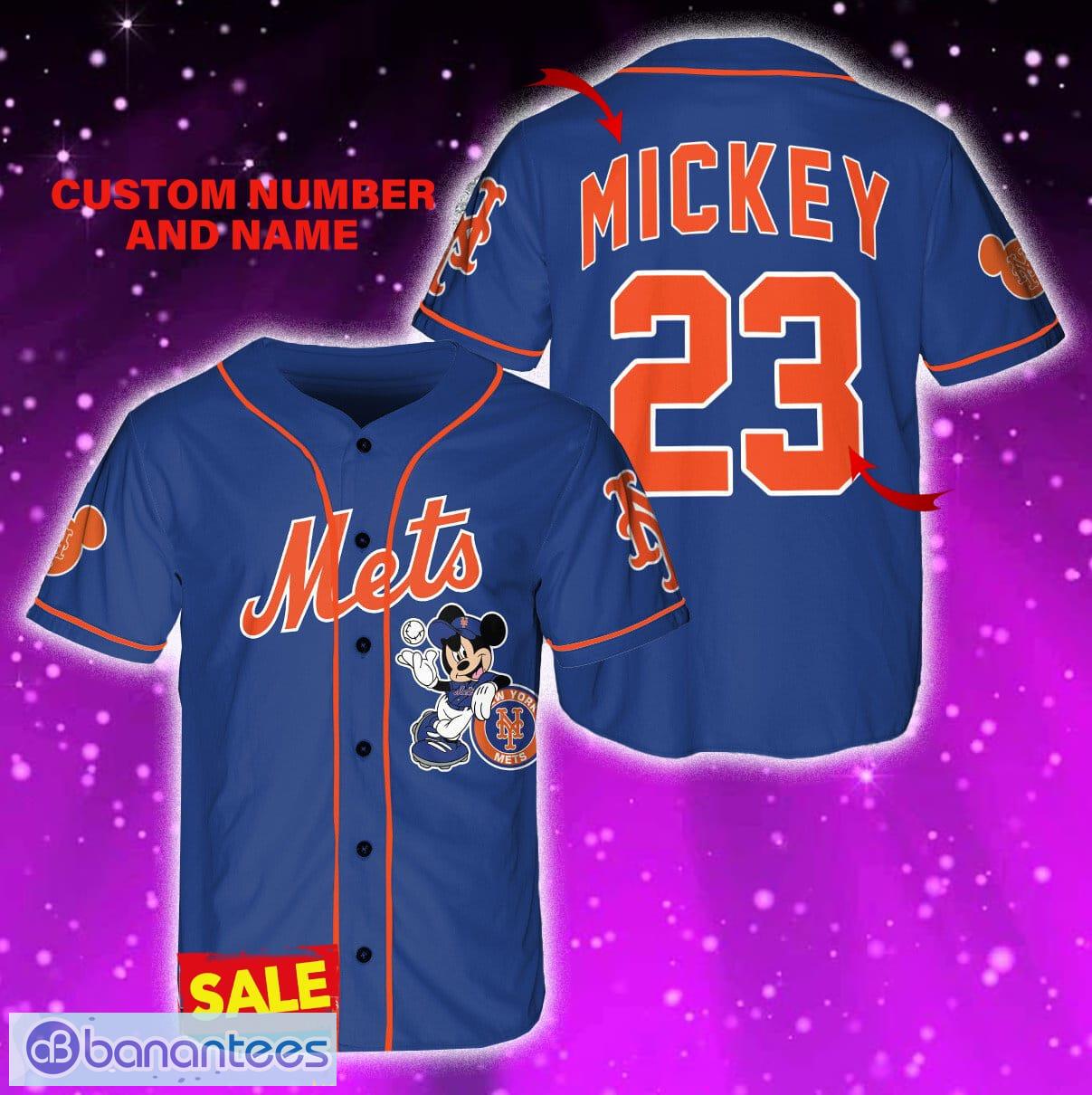 New York Mets Mickey Royal Jersey Baseball Shirt Custom Number And