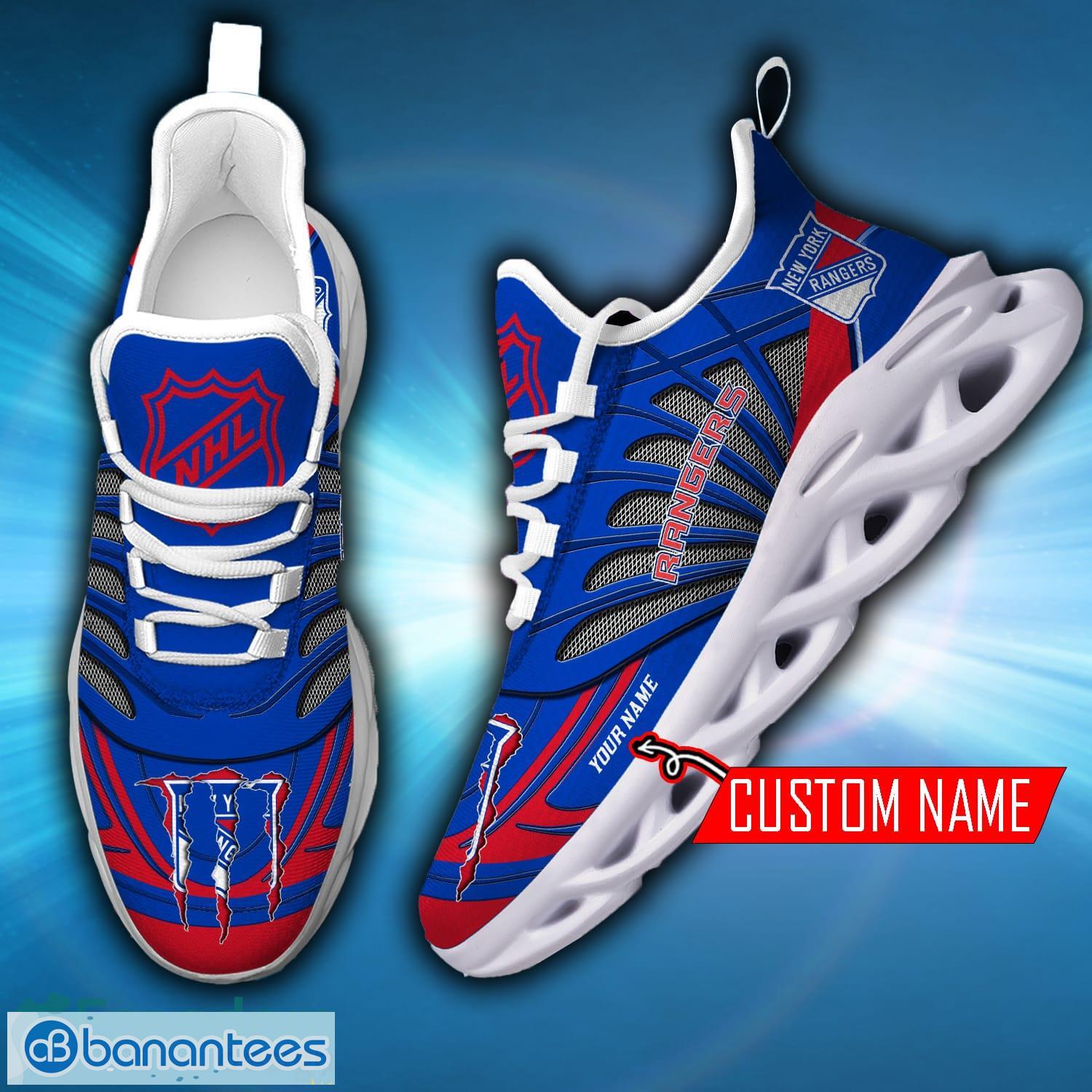 Personalize NHL New York Rangers Blue Max Soul Shoes - T-shirts