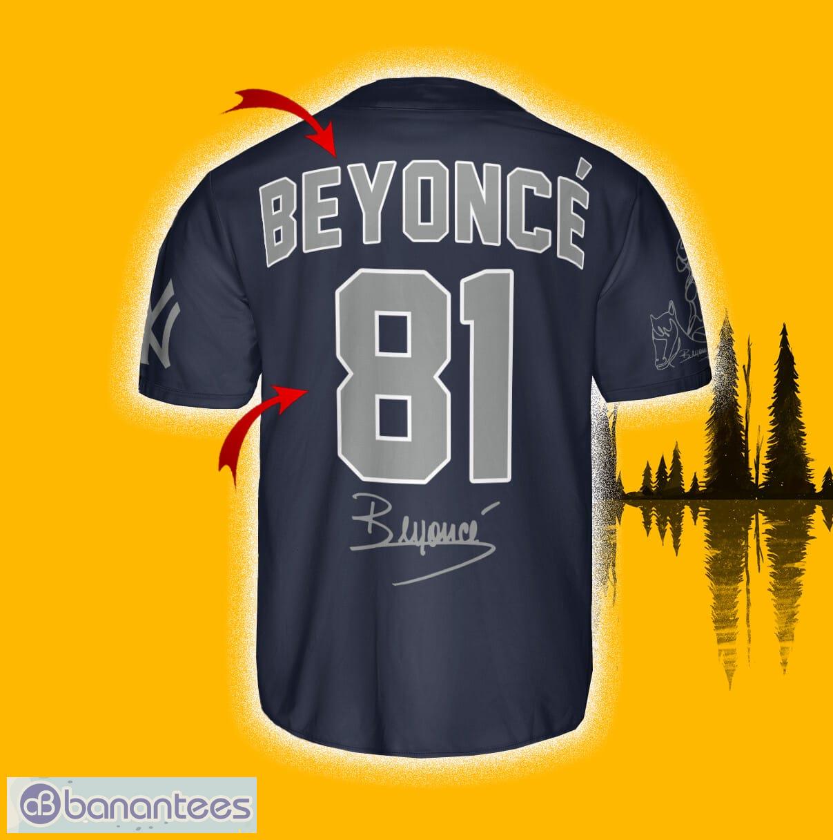 New York Yankees Beyonce White Custom Number And Name Baseball Jersey Shirt  - Banantees