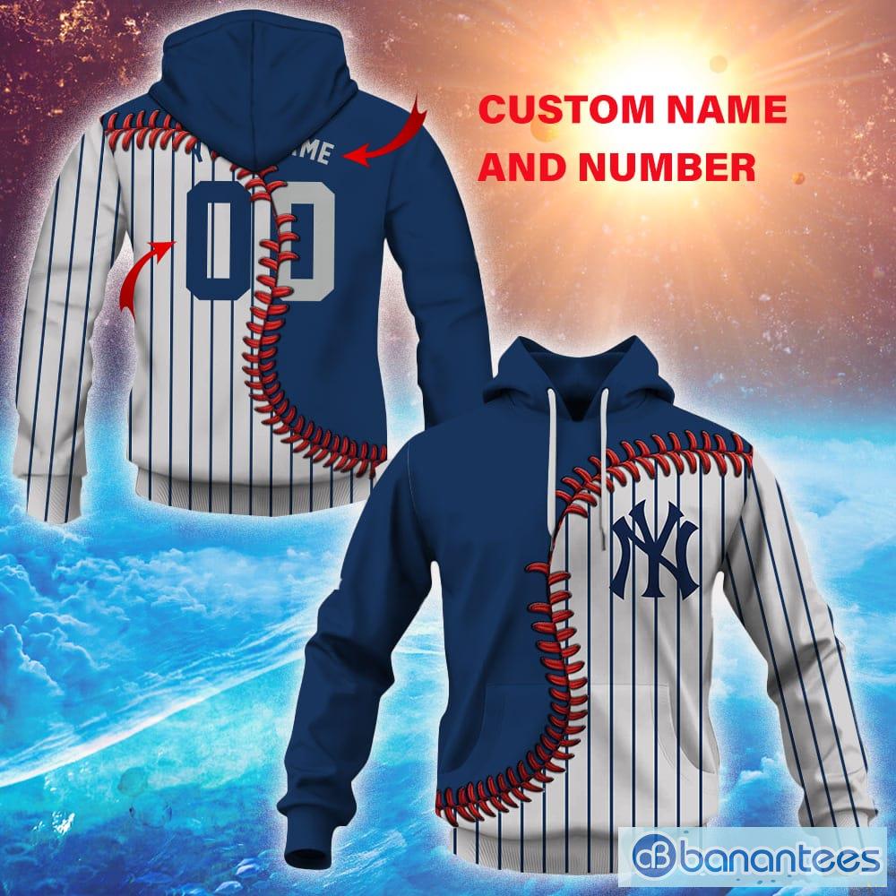 New York Yankees MLB Custom Number And Name 3D Hoodie For Men And