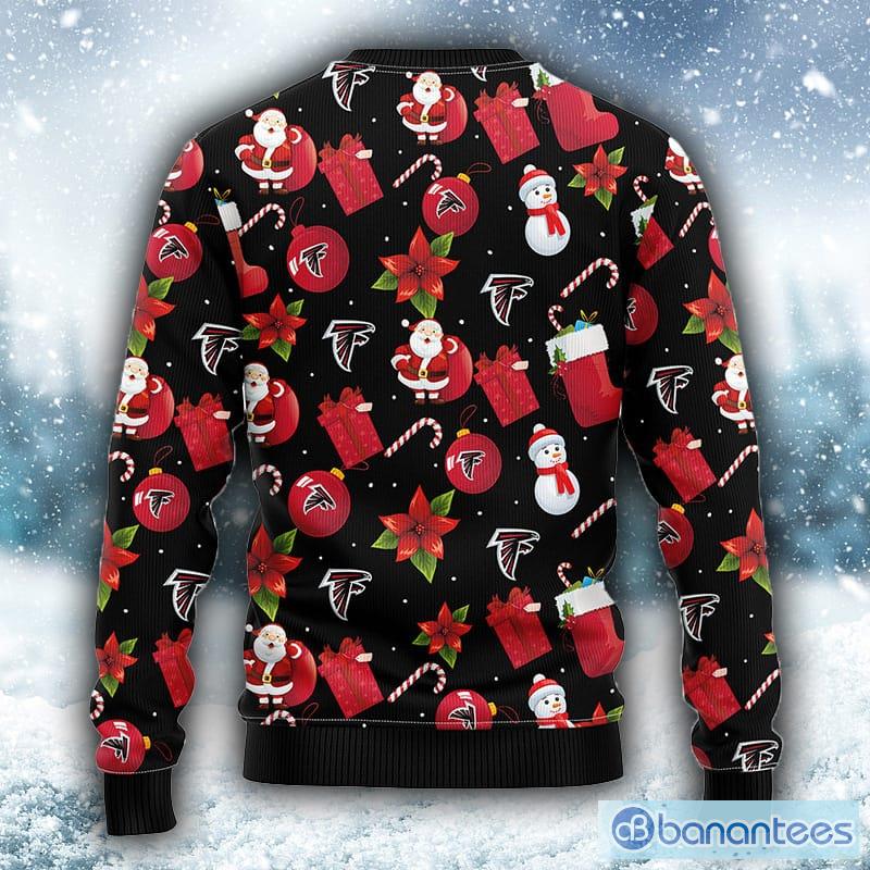 Atlanta Falcons Christmas Cool Reindeer 3D Ugly Christmas Sweater For Fans  - Banantees