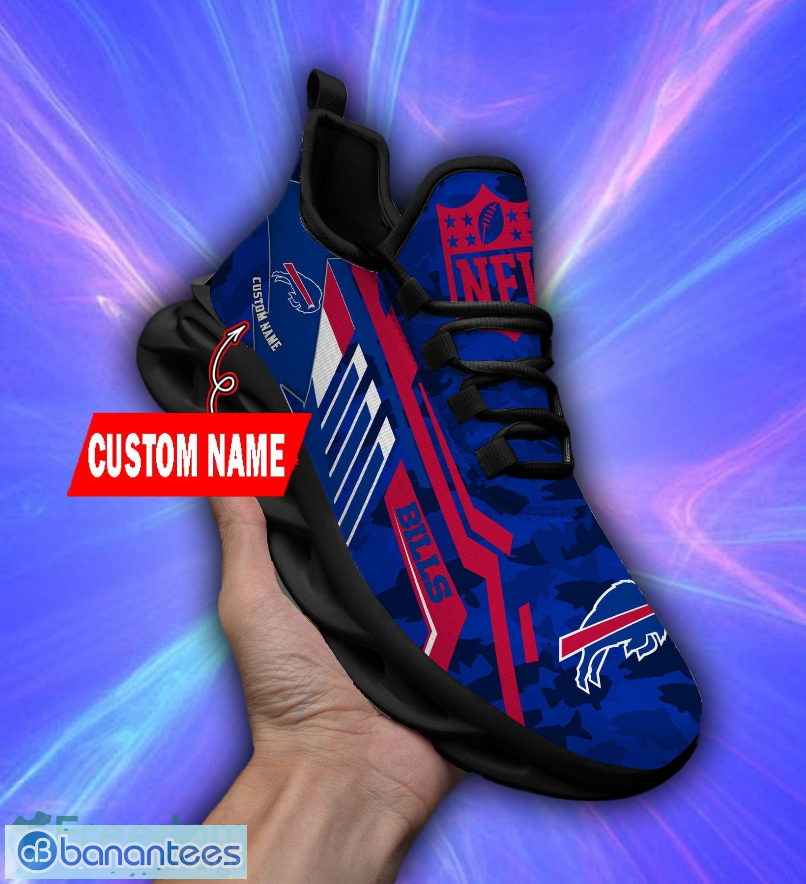 Buffalo Bills NFL Custom Name Football Max Soul Shoes