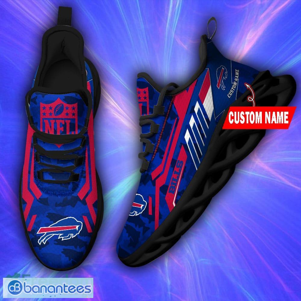 Buffalo Bills NFL Max Soul Shoes Custom Name Camo Pattern Gifts