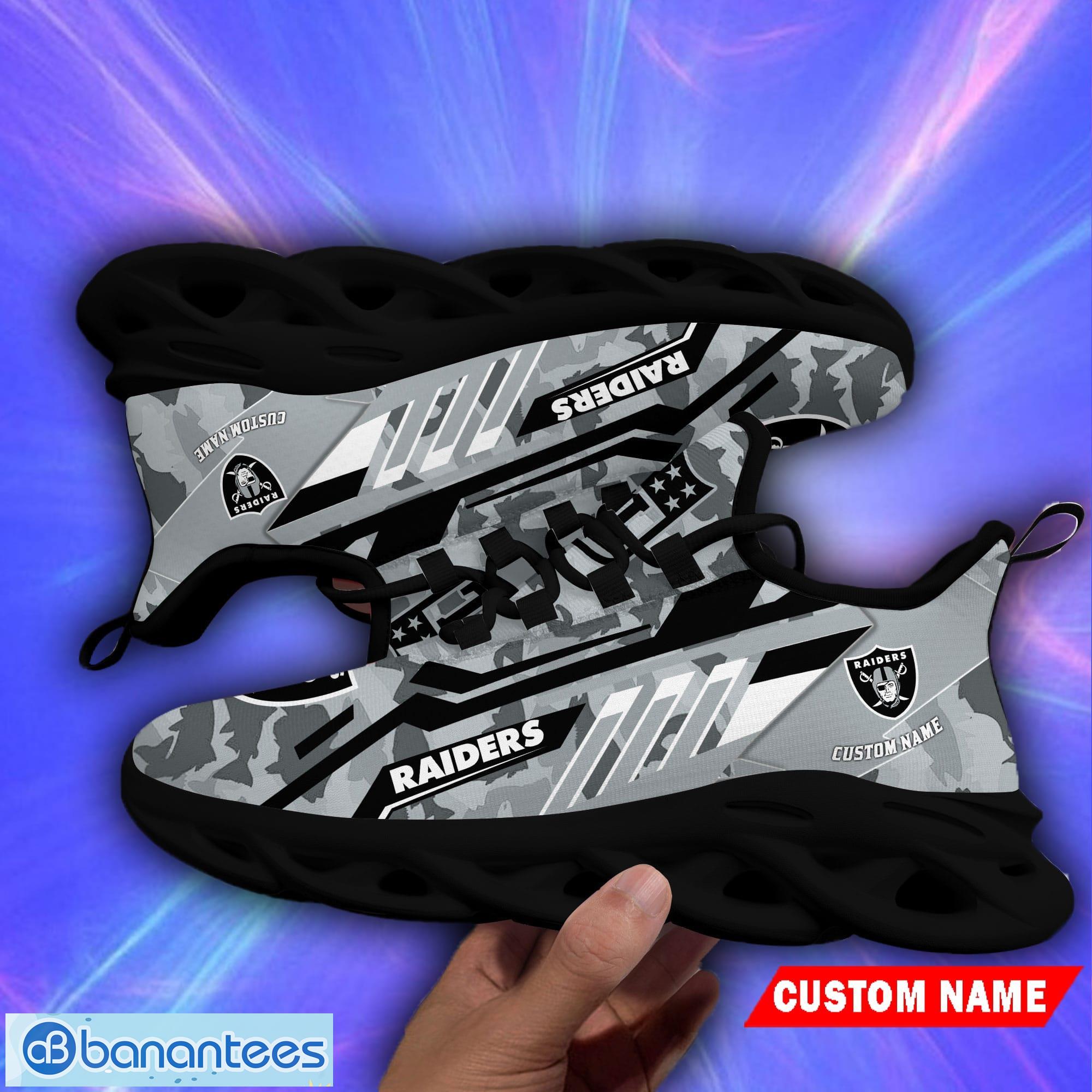 Las Vegas Raiders Nfl Max Soul Sneakers Sport Shoes - Banantees