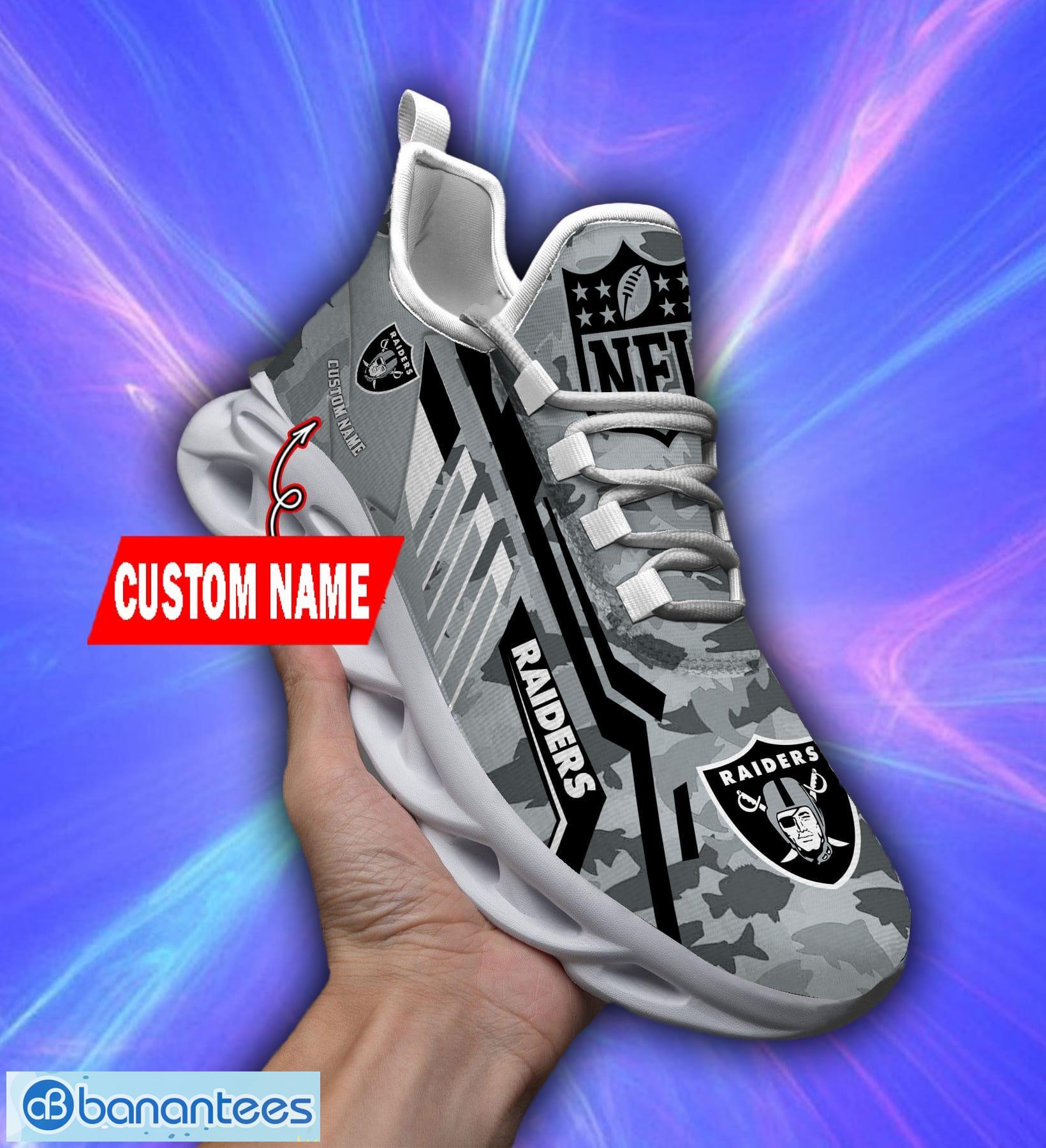 Las Vegas Raiders Sport Team Custom Name Max Soul Sneaker Shoes