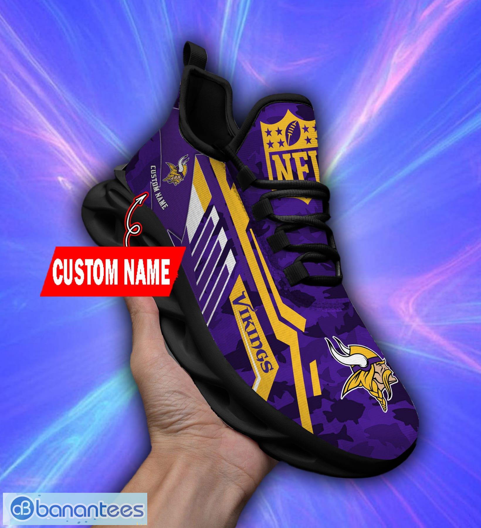 Minnesota Vikings NFL Custom Name Max Soul Shoes For Men And Women -  Banantees