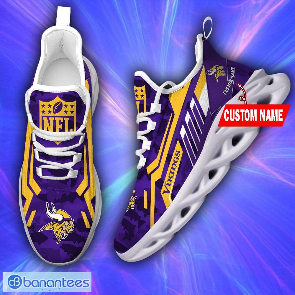 Minnesota Vikings NFL White Max Soul Shoes - Banantees