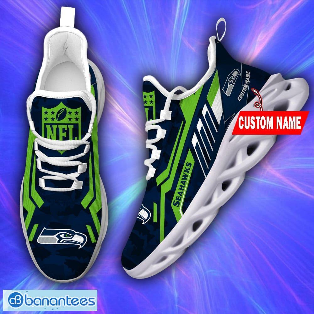 Seattle Seahawks NFL Max Soul Shoes Custom Name Best Gift For Fans