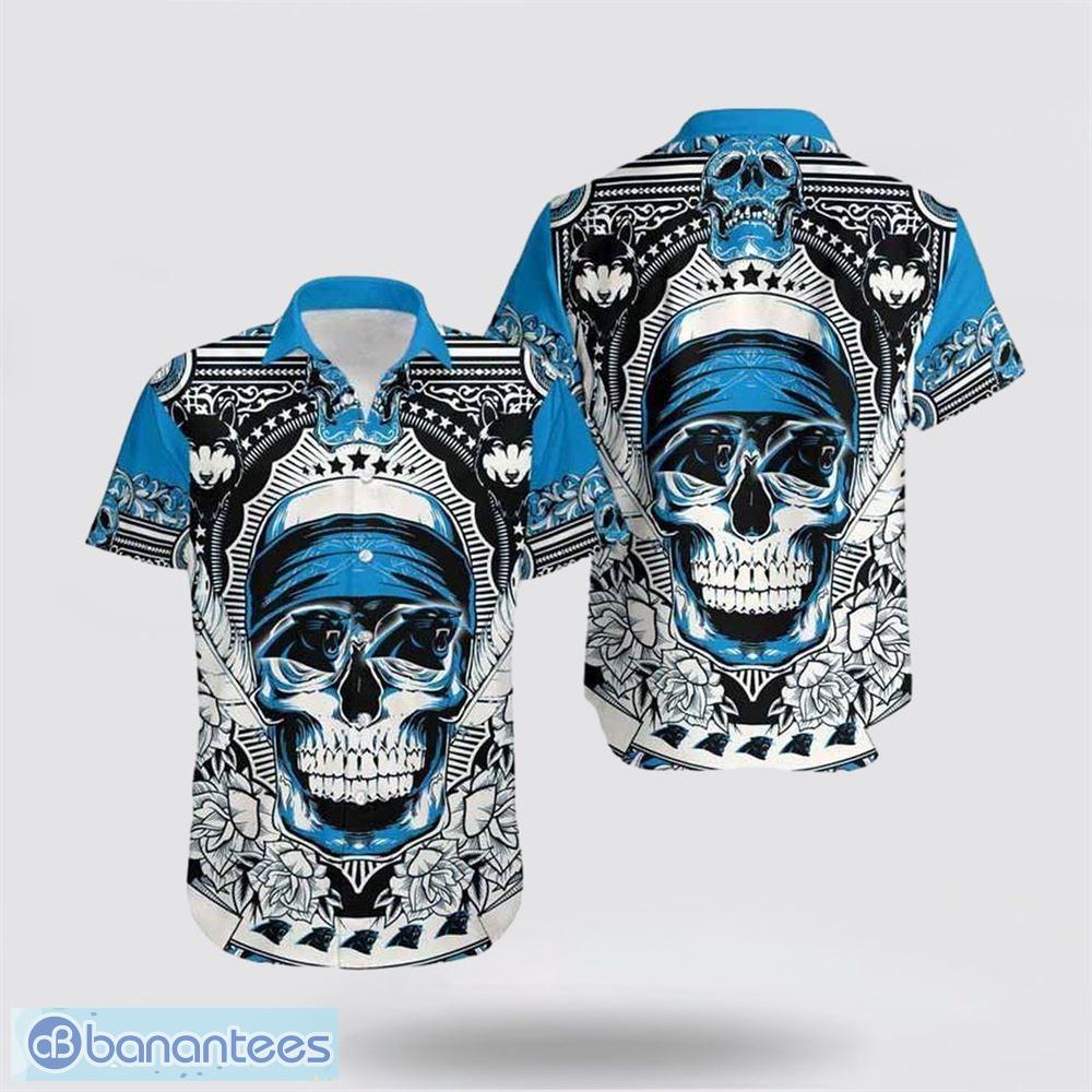 NFL Carolina Panthers Show Off Your Team Spirit In Tropical Skull