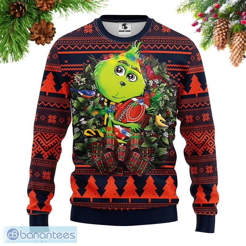 Cute Grinch American Football Chicago Bears Ugly Christmas Sweater