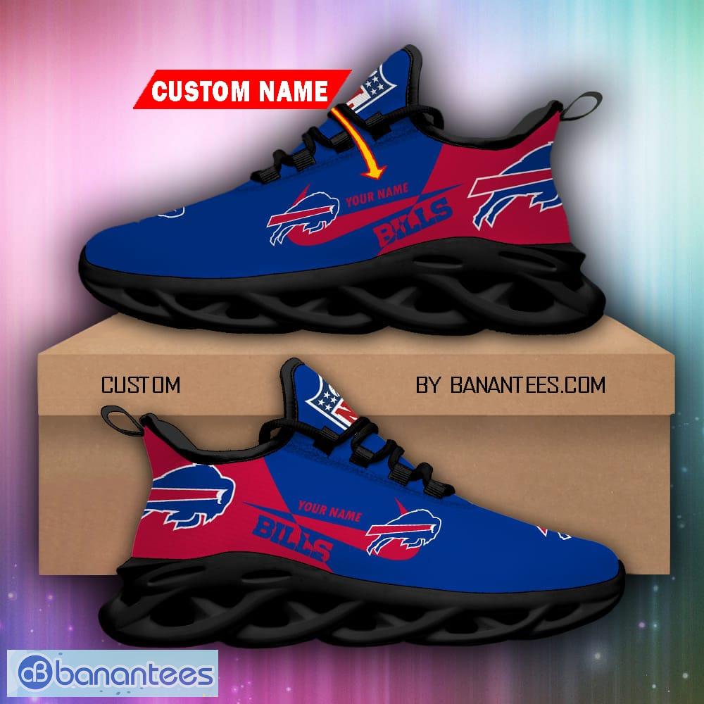 Buffalo Bills Custom Name Luxury NFL Max Soul Shoes Design 7 Chunky Sneakers  For Men And Women - Banantees