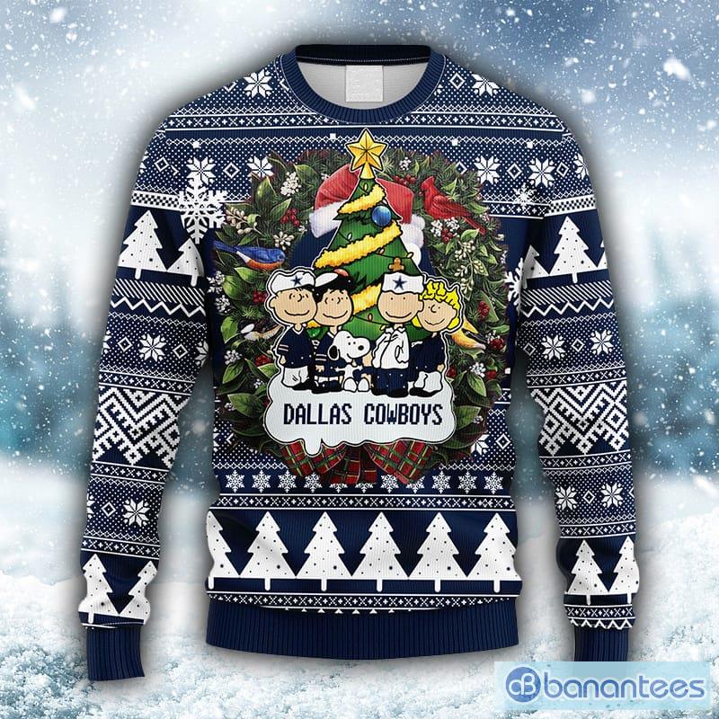 NFL Dallas Cowboys Snoopy Dog Christmas Ugly 3D Sweater For Men