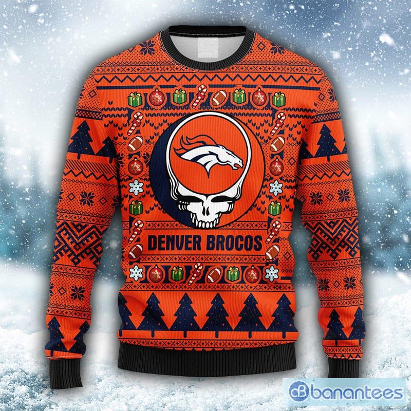 Denver Broncos White 3D Sweater Christmas Gift