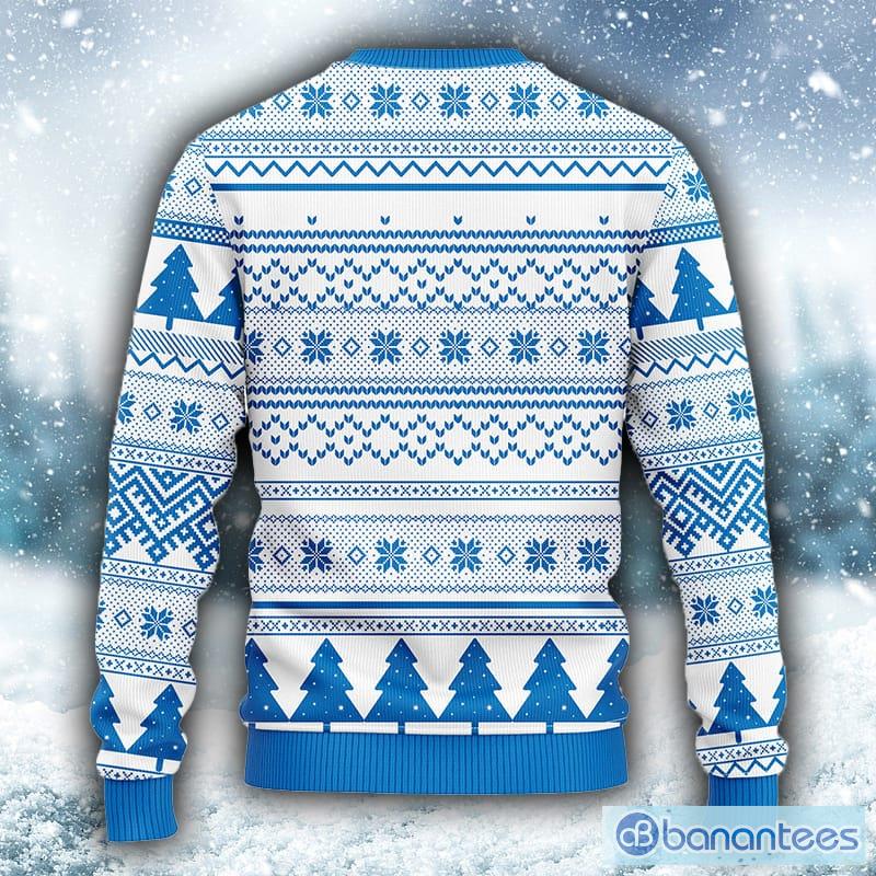 Detroit Lions Basic Pattern Ugly Christmas Sweater - Banantees