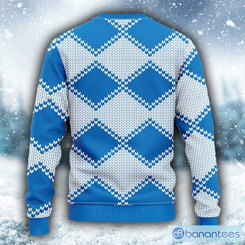 Detroit Lions Basic Pattern Ugly Christmas Sweater - Banantees