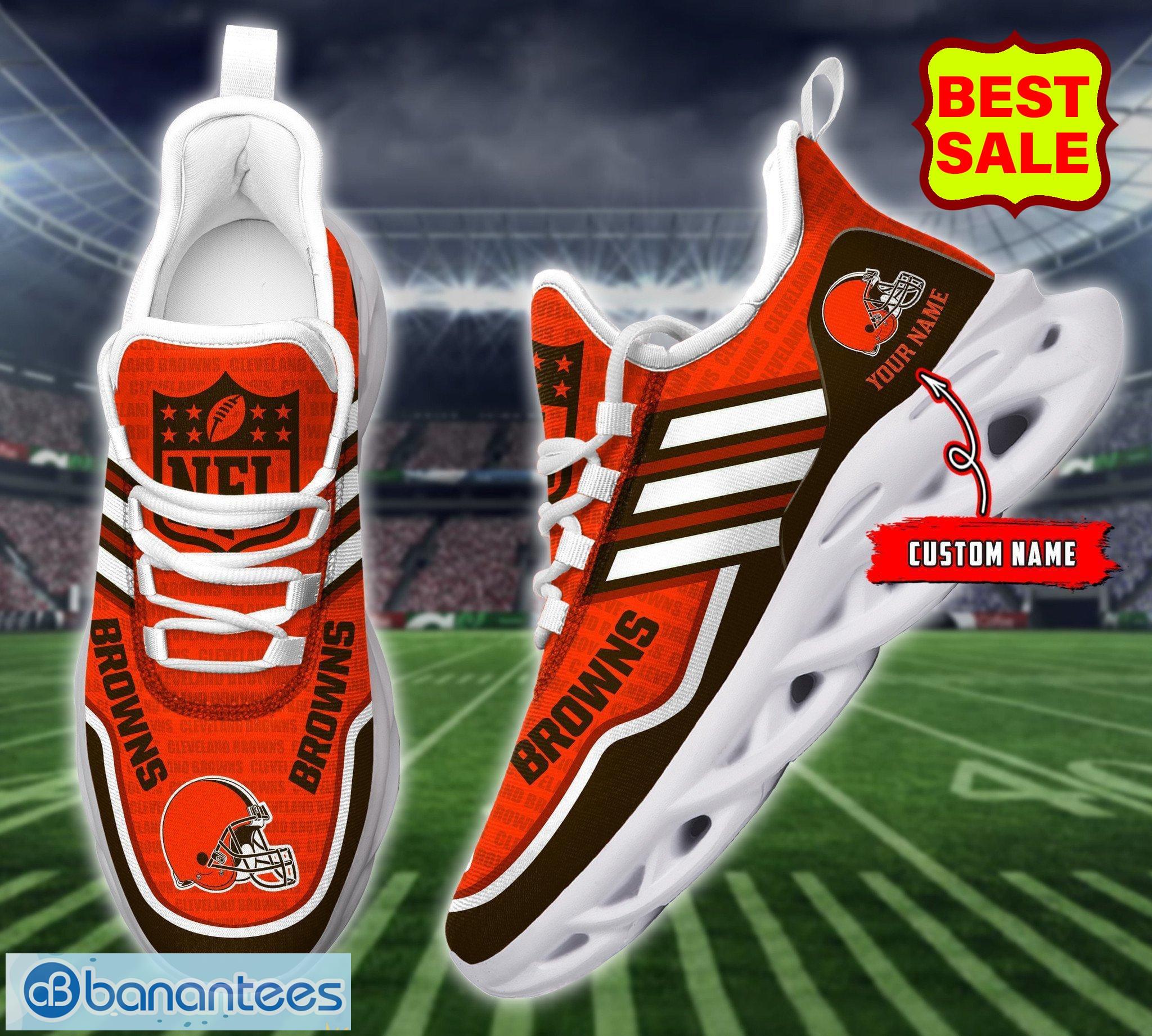 Cleveland Browns NFL Striped Style Special Max Soul Shoes Running