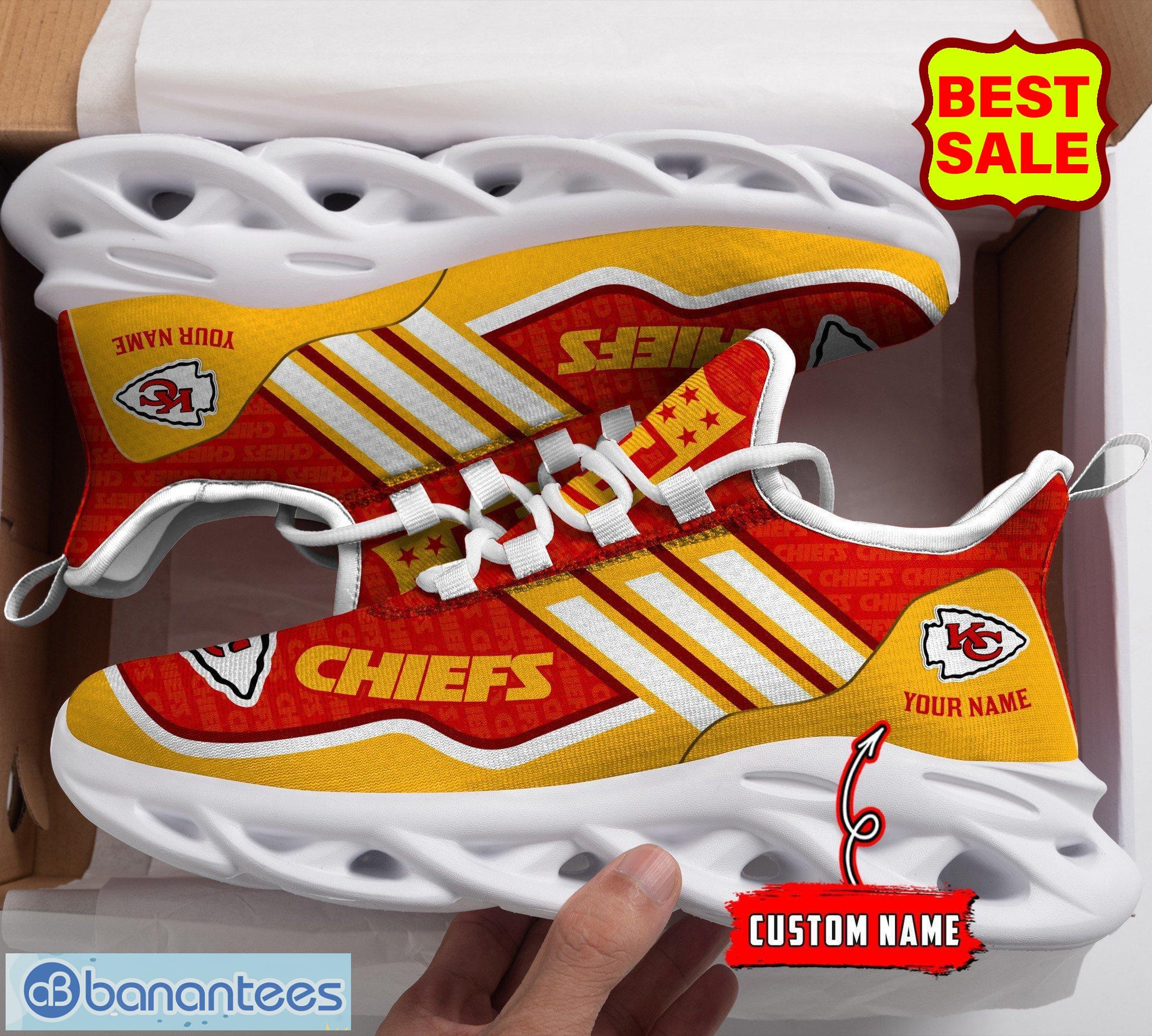 Kansas City Chiefs Custom Name Personalized Red Max Soul Sneakers