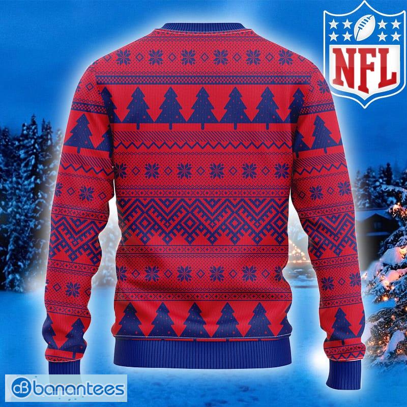 Men And Women Christmas Gift NFL New York Giants Cute 12 Grinch Face Xmas  Day 3D Ugly Christmas Sweater - Banantees