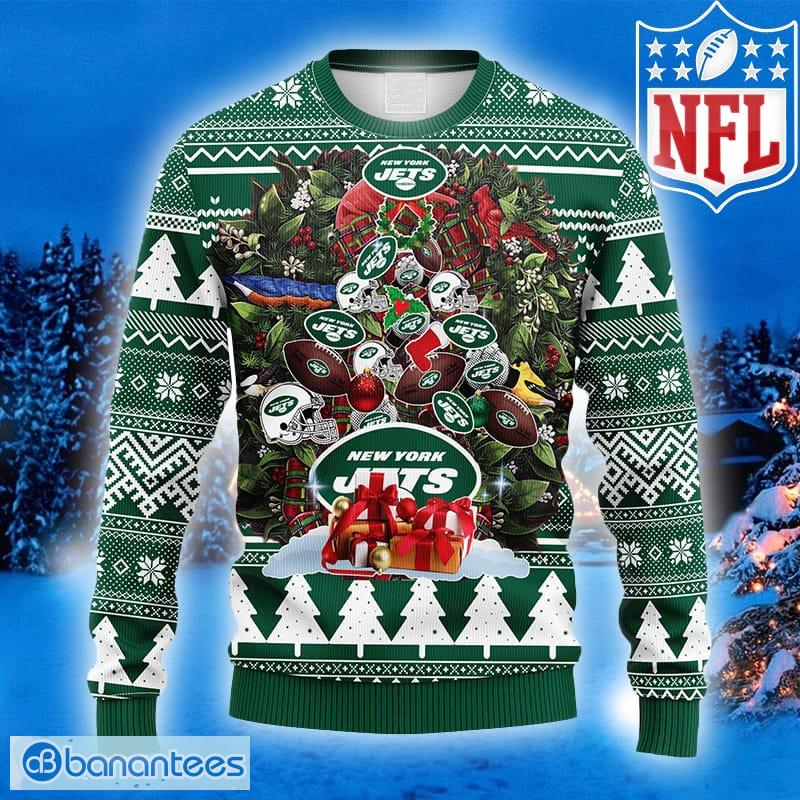 New York Jets Christmas Pattern Ugly Christmas Sweater Christmas Gift -  Banantees