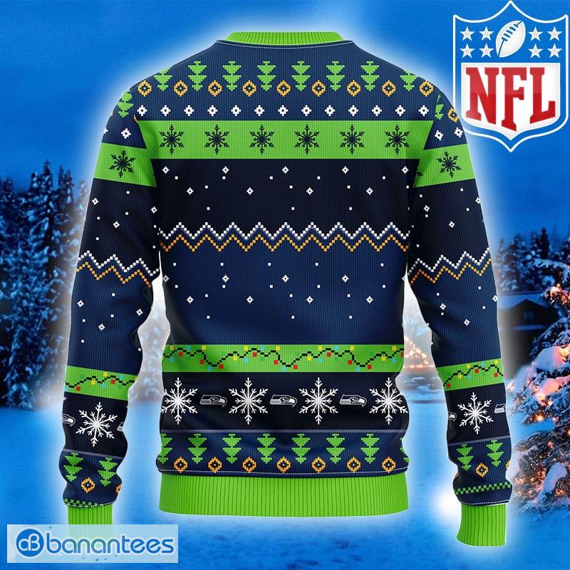 Seattle Seahawks NFL Team HoHoHo Mickey Funny Ugly Christmas Sweater Sport  Fans Men And Women Christmas Gift