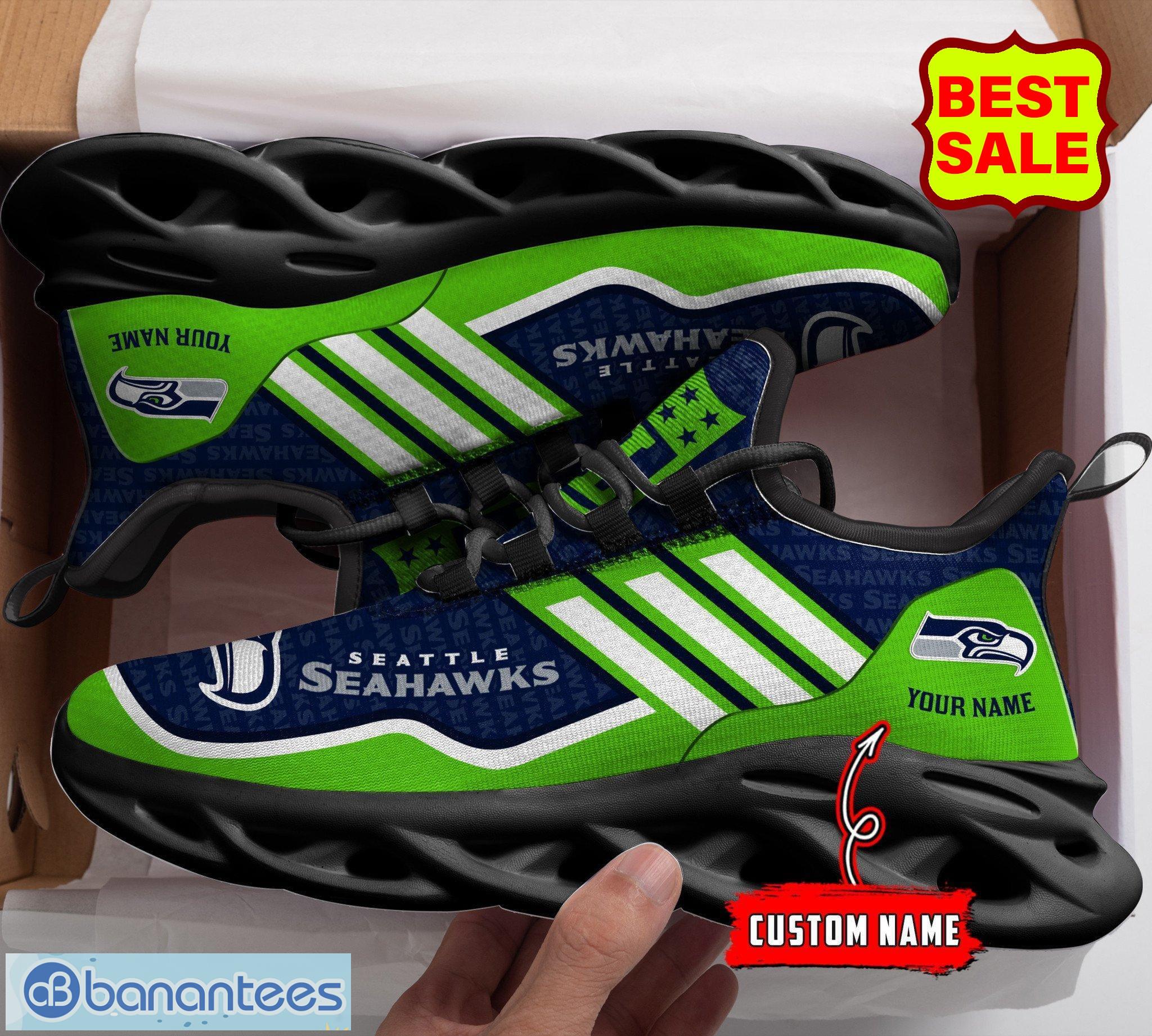 Seattle Seahawks Sport Sneakers NFL Max Soul Shoes - Banantees