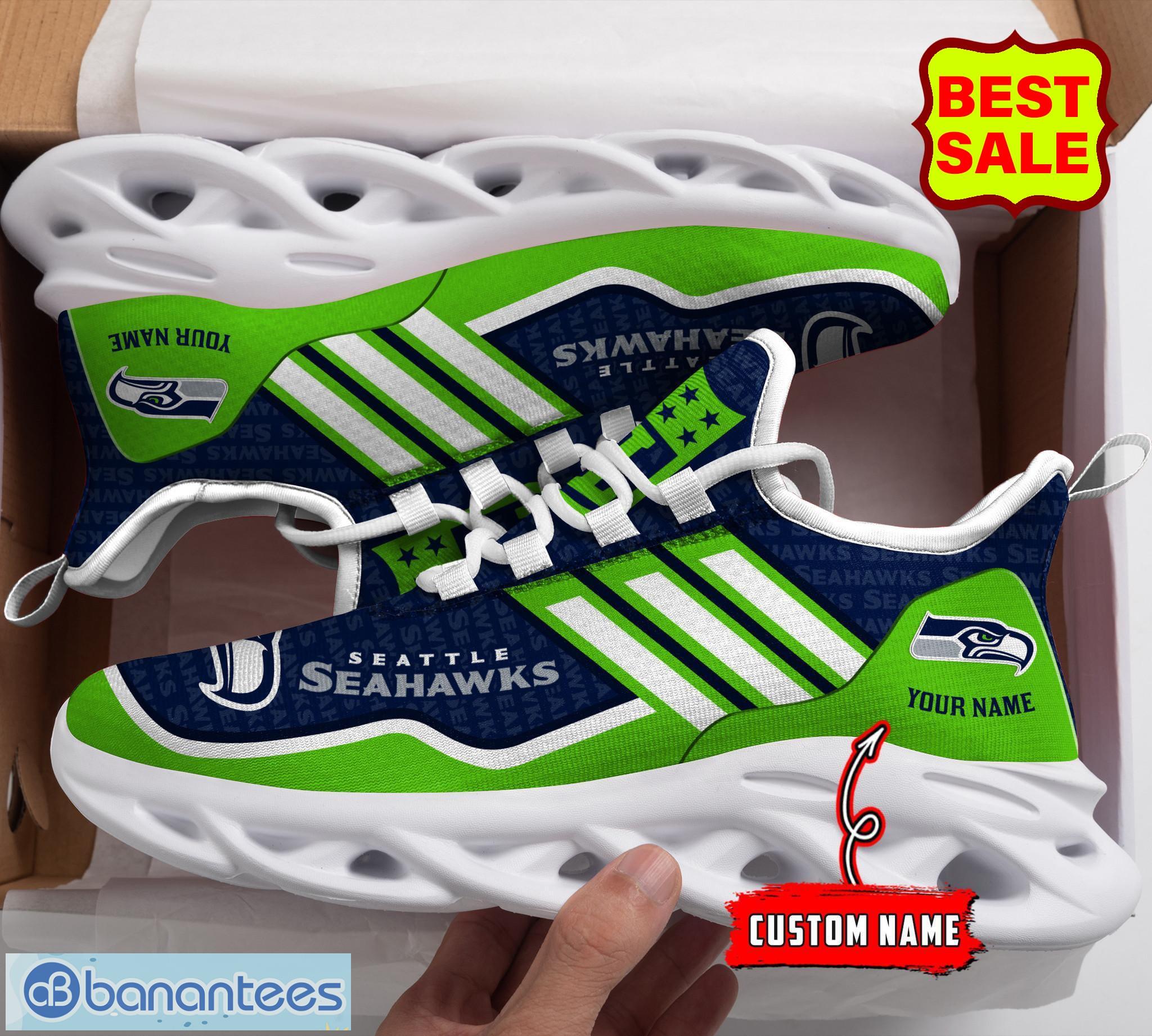 Seattle Seahawks Sport Sneakers NFL Max Soul Shoes - Banantees