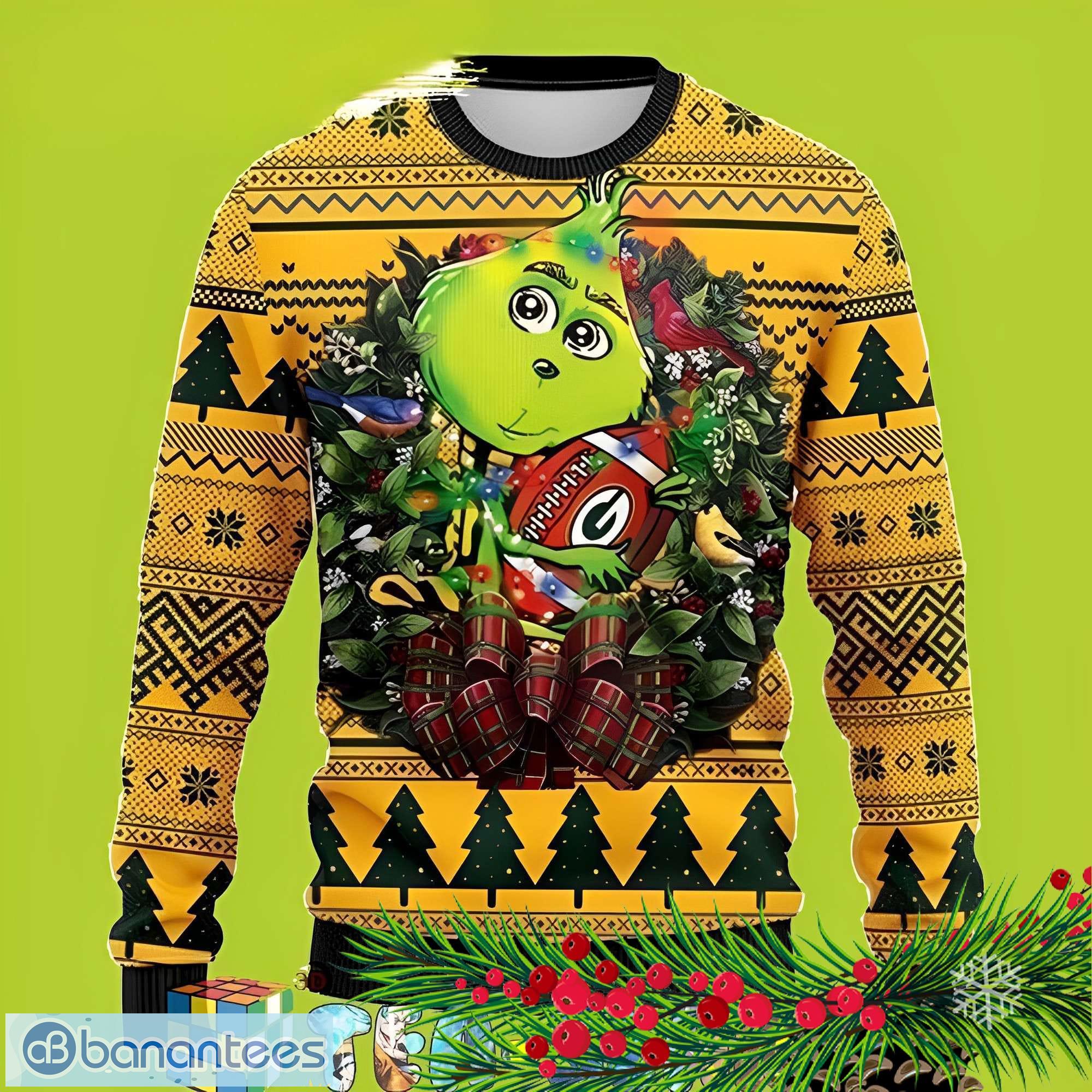 NFL Green Bay Packer Cute Grinch Funny Xmas s, Grinch Party Ugly Christmas Sweater - NFL Green Bay Packer Cute Grinch Funny Xmas Sweaters, Grinch Ugly Sweater