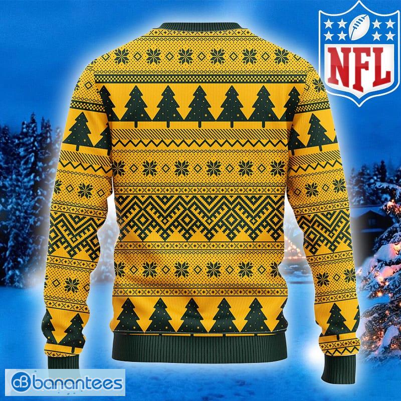 Green Bay Packers Christmas Sweater Gingerbread Man Ugly Christmas