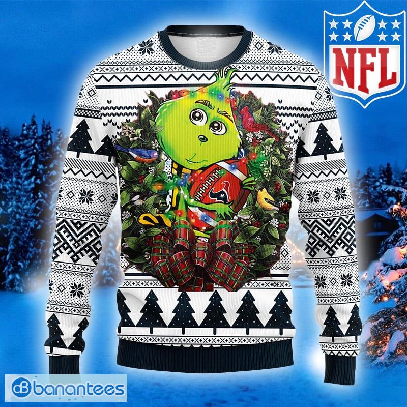 NFL Houston Texans Custom Name And Number Christmas Gift For Fans Ugly  Christmas Sweater - Banantees